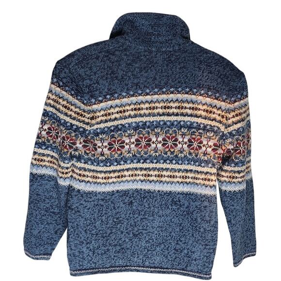 Tiara International Vintage Nordic Snow Flaked Pattern Sweater Size Medium - Picture 2 of 16